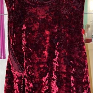 Red velvet halter top